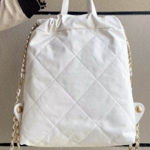 CC 2025 Backpack 34cm White Soft Calfskin 335088
