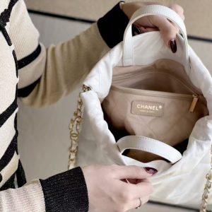 CC 2025 Backpack 34cm White Soft Calfskin 335088