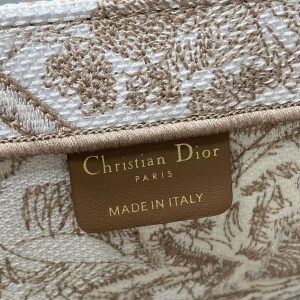 CD 2025 Book Tote 41cm Bag Brown White Canvas