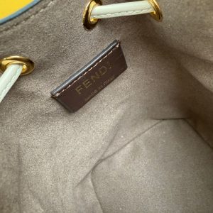 MON TRESOR 18 IN BEIGE WHITE CANVAS WITH FF MOTIF EMBROIDERED