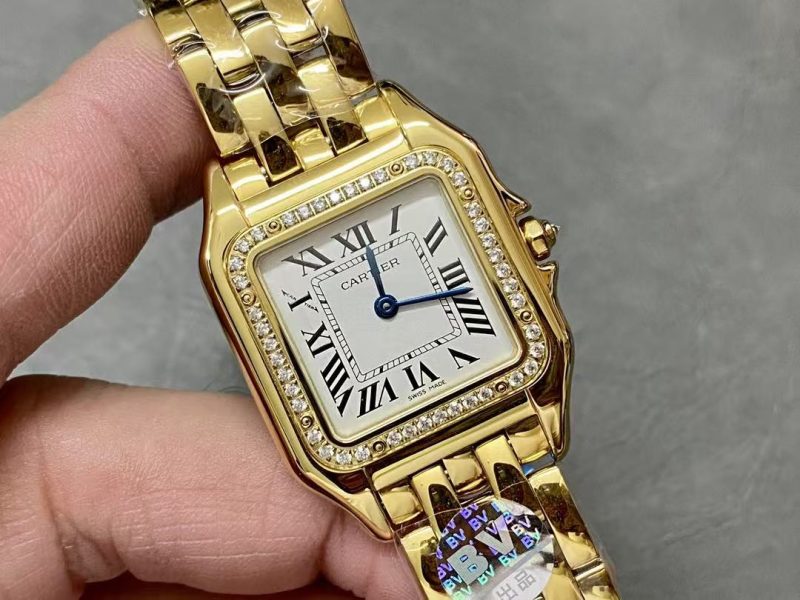 Image_20251213111409_5335_11 Cartier Panther 27mm Gold Case Diamond Bezel White Dial