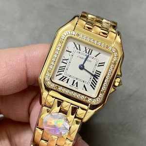Image_20251213111410_5336_11 Cartier Panther 27mm Gold Case Diamond Bezel White Dial