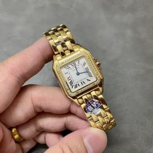 Image_20251213111411_5337_11 Cartier Panther 27mm Gold Case Diamond Bezel White Dial