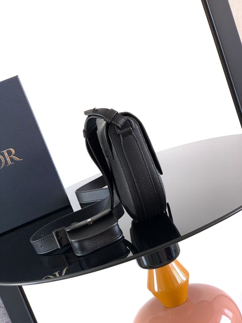 Image_20251217142146_7059_4 Christian Dior 2025 Saddle Bag 26cm Black Grained Calfskin