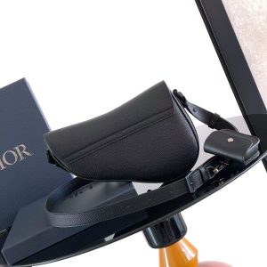 Image_20251217142147_7060_4 Christian Dior 2025 Saddle Bag 26cm Black Grained Calfskin