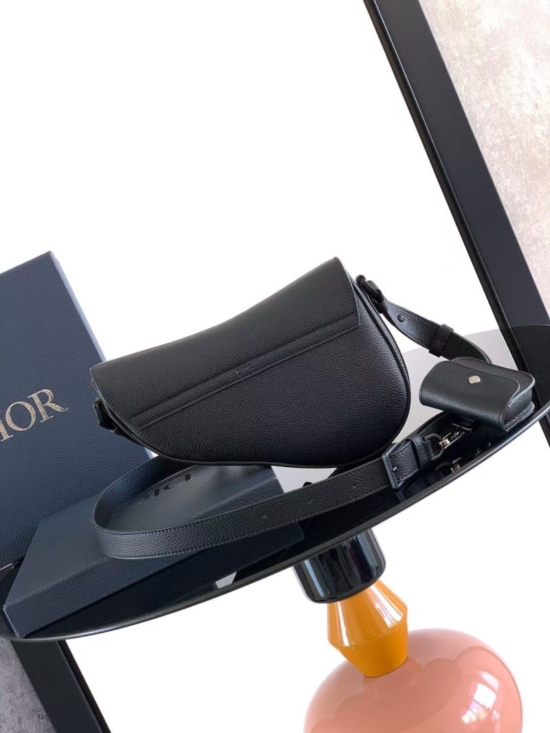 Image_20251217142147_7060_4 Christian Dior 2025 Saddle Bag 26cm Black Grained Calfskin
