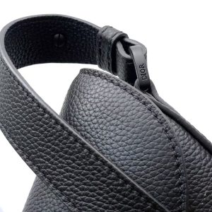 Image_20251217142153_7064_4 Christian Dior 2025 Saddle Bag 26cm Black Grained Calfskin