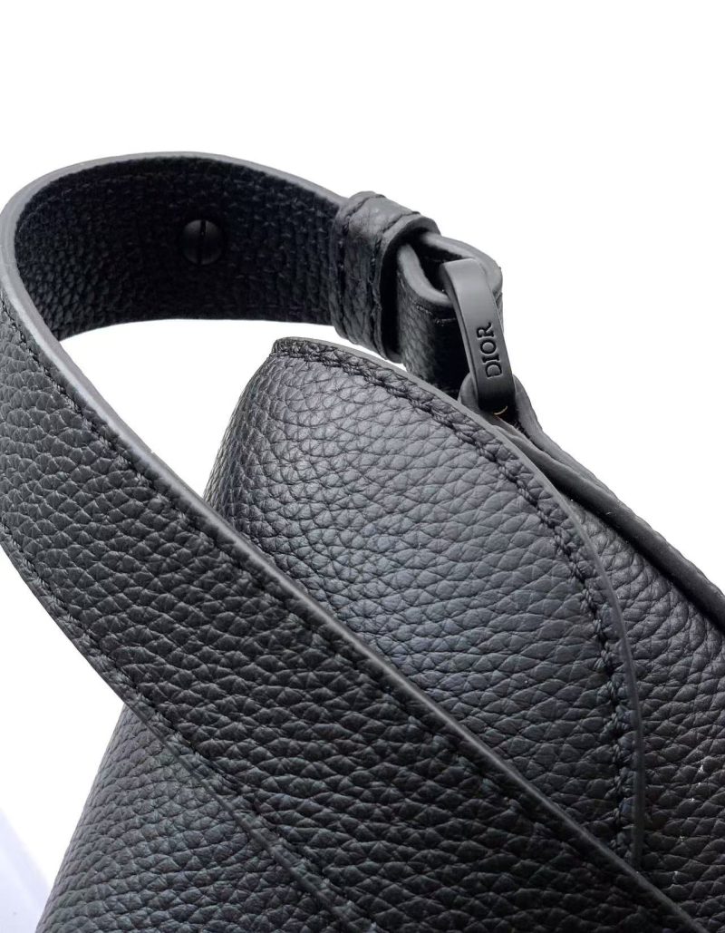 Image_20251217142153_7064_4 Christian Dior 2025 Saddle Bag 26cm Black Grained Calfskin