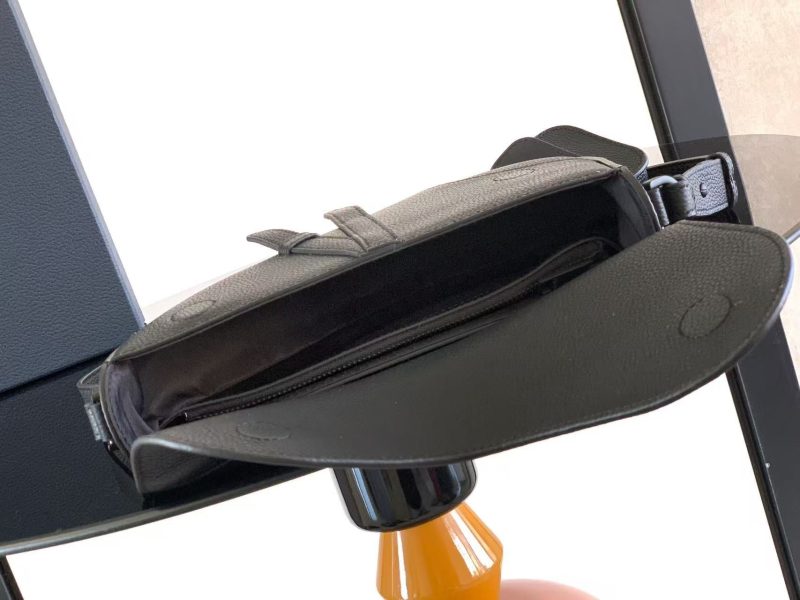 Image_20251217142154_7065_4 Christian Dior 2025 Saddle Bag 26cm Black Grained Calfskin