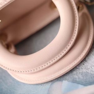 Dior 2025 Lady D-Joy 22cm Bag Powder Pink Lambskin