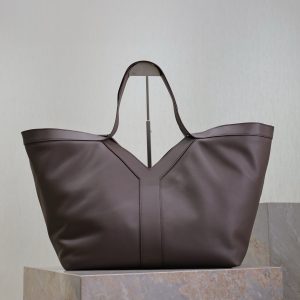 Y Tote Bag Dark Chocolate Cowhide