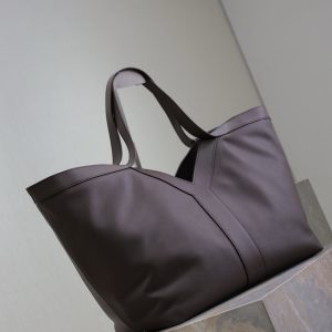 Y Tote Bag Dark Chocolate Cowhide