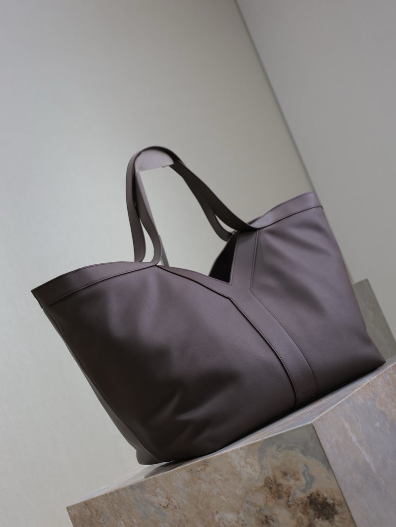 Y Tote Bag Dark Chocolate Cowhide