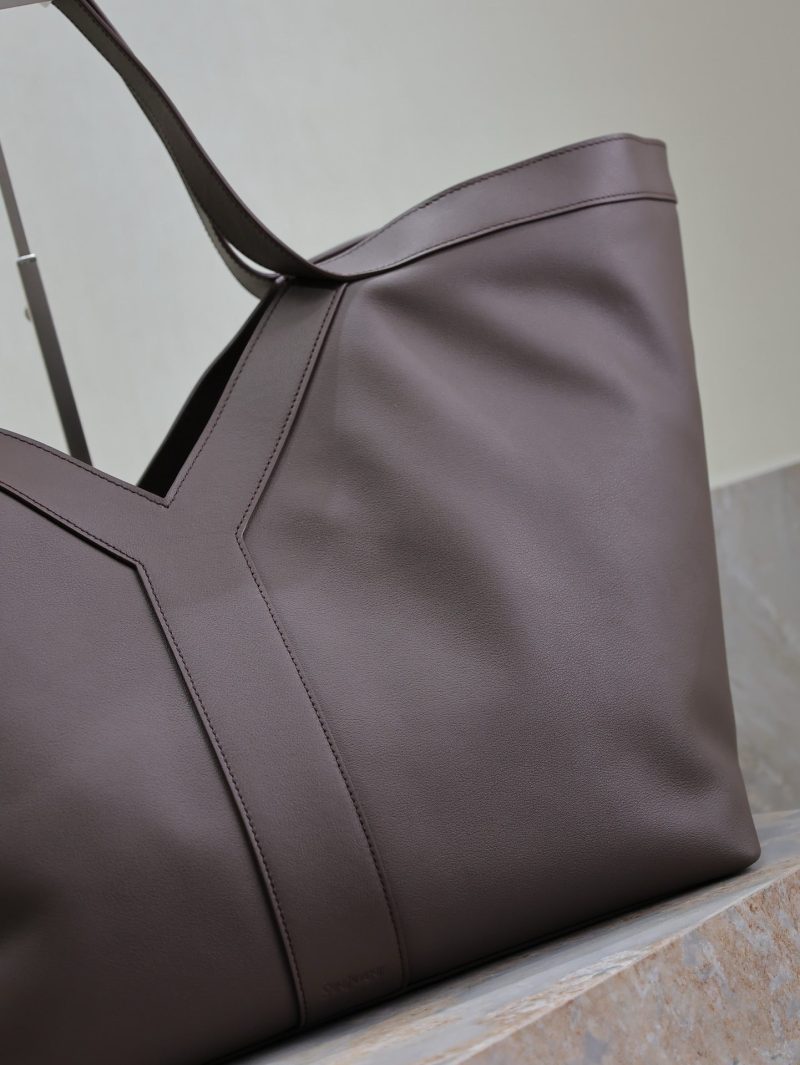 Y Tote Bag Dark Chocolate Cowhide