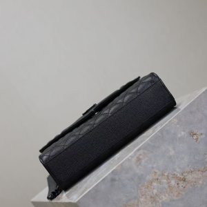 YSL Envelope Chain Large Bag 24cm Black Cowhide