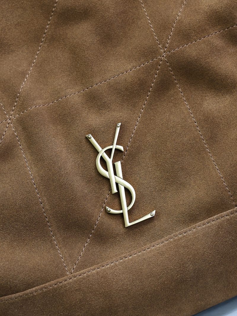 YSL Large 35cm Caramel Suede Bucket Bag