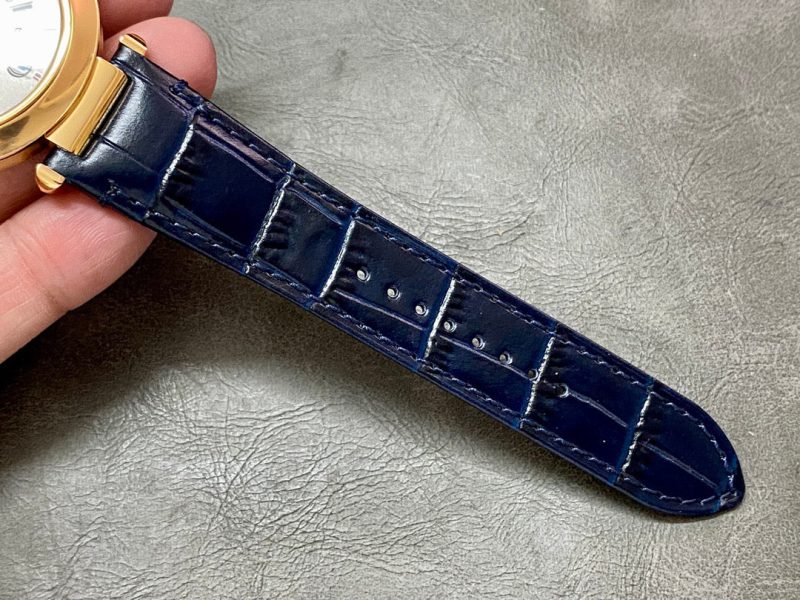 Image_20260205000335_764_9 Pasha 41 mm mechanical gold white dial dark navy blue leather