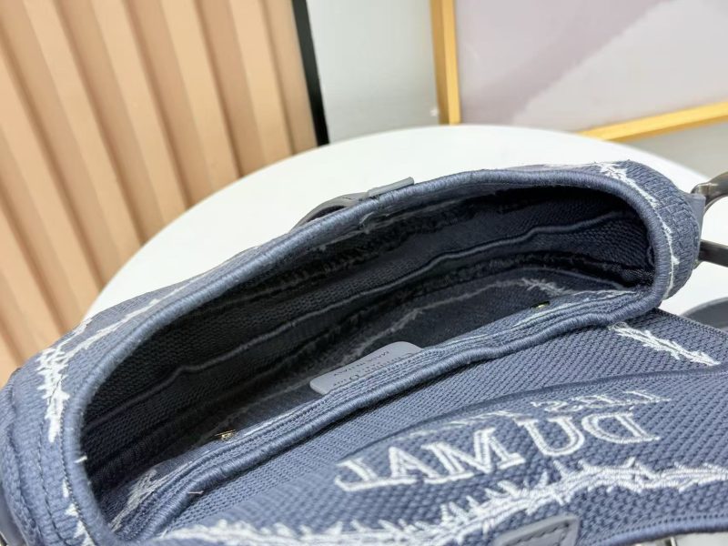 CD Saddle Bag Strap With Strap 24cm Blue Cotton