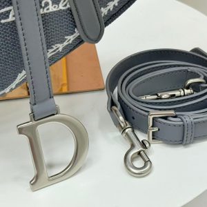 CD Saddle Bag Strap With Strap 24cm Blue Cotton