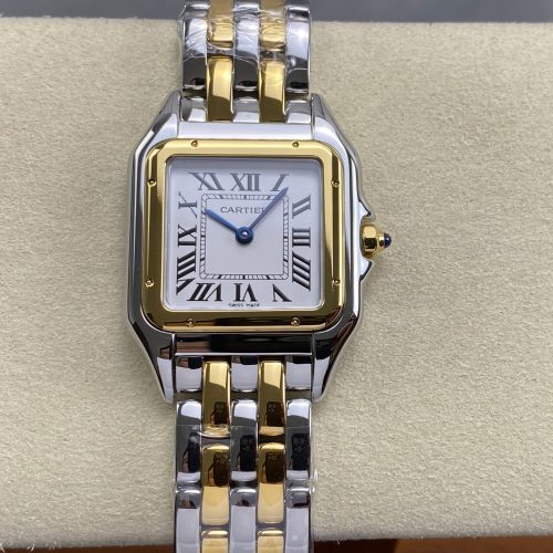 Image_20260319203118_1165_9 PANTHERE DE CARTIE 27MM QUARTZ GOLD STEEL WHITE DIAL BEST VERSION