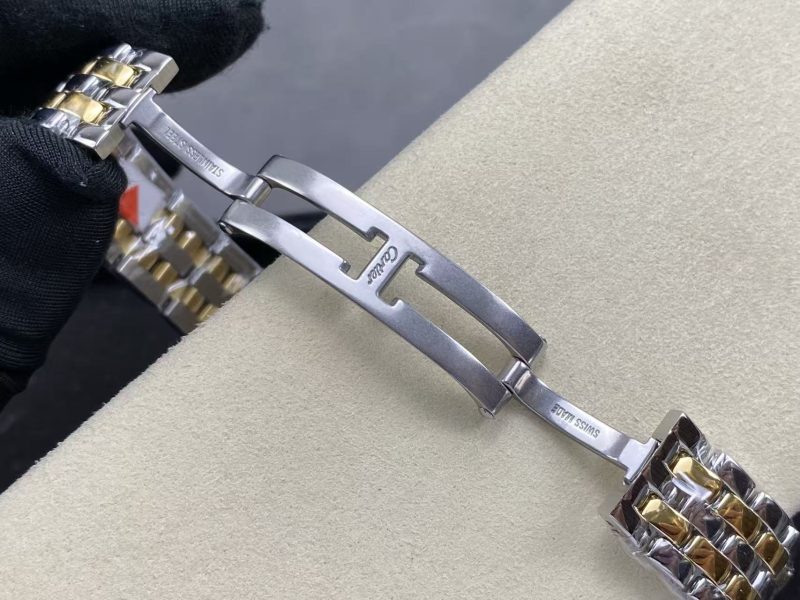 PANTHERE DE CARTIE 27MM QUARTZ GOLD STEEL WHITE DIAL BEST VERSION