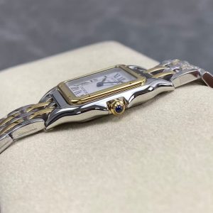 PANTHERE DE CARTIE 27MM QUARTZ GOLD STEEL WHITE DIAL BEST VERSION