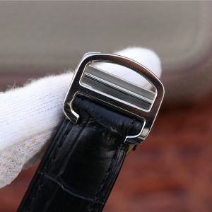 BALLON BLEU 42 CHRONOGRAPH STEEL SILVER DIAL LEATHER BRACELET