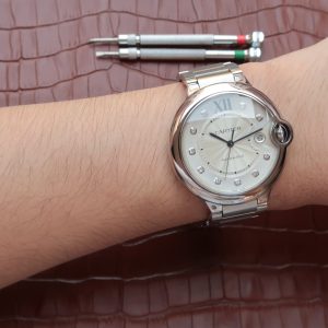 WeChatImage_20210616215034 BALLON BLEU DATE 42 SILVER DIAL DIAMOND NUMERALS