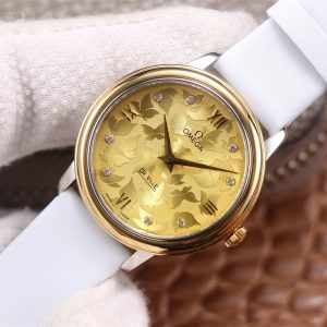 DE VILLE PRESTIGE 32 GOLD CASE YELLOW DIAL
