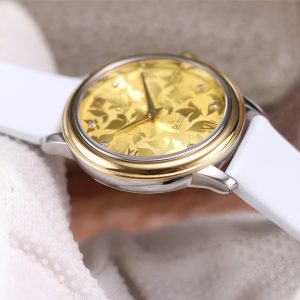 DE VILLE PRESTIGE 32 GOLD CASE YELLOW DIAL