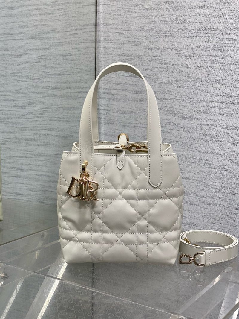 CD Small Toujours Vertical 18cm White Calfskin