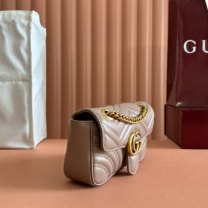 GC Marmont Matelassé Bag Nude Leather