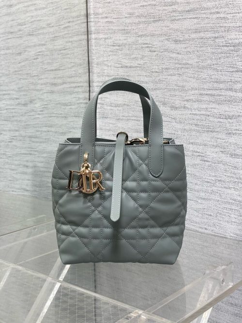 CD Small Toujours Vertical 18cm ROck Gray Calfskin