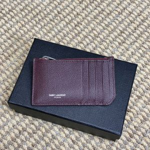 YSL Zip Card Case Cowhide