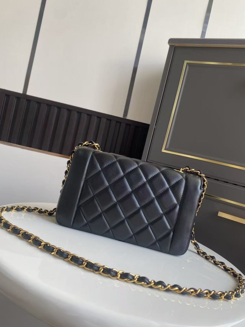 a88aba91d46a4c151874fe2b600142a2 CC Small Diana Flap Bag Black Lambskin GHW