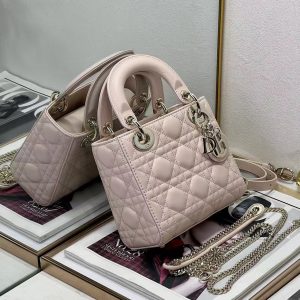 CD Sac Lady Dior Power Pink Lamskin