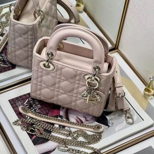 CD Sac Lady Dior Power Pink Lamskin