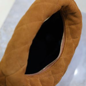 YSL Icarino Bag 17cm Brown Suede