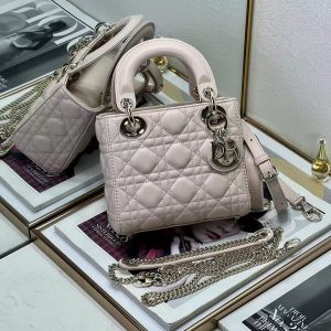 CD Sac Lady Dior Power Pink Lamskin