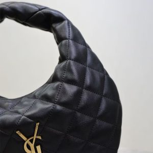 YSL Icarino Bag 17cm Black Sheepskin