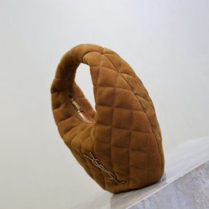 YSL Icarino Bag 17cm Brown Suede