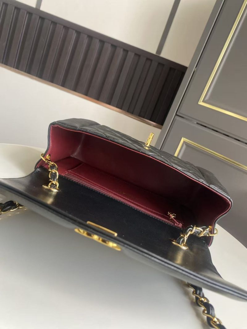 e8a4605217fe8c221f6528dbe49cc2a8 CC Small Diana Flap Bag Black Lambskin GHW