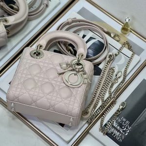 CD Sac Lady Dior Power Pink Lamskin