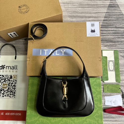 i1660054266_9048_0 GG JACKIE SMALL 28 SHOULDER BAG IN BLACK CALFSKIN