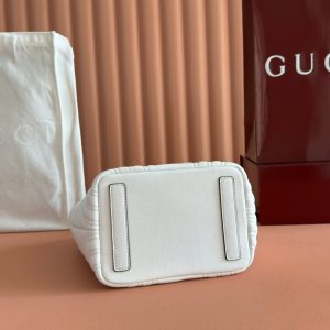GG 2025 Marmont Tote Bag White Sheepskin