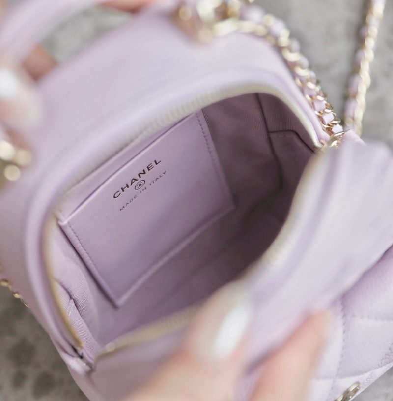 Chanel Mini Backpack Pink Purple Calfskin 335680
