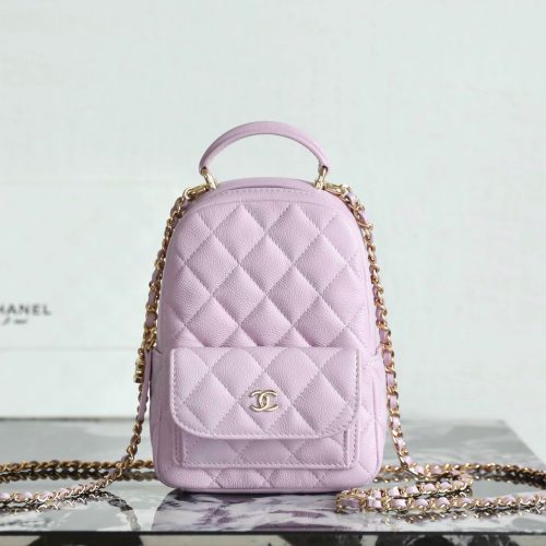 Chanel Mini Backpack Pink Purple Calfskin 335680