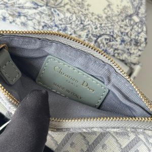 CD 30 Montaigne Coin Purse Key Bag Grey Jacquard GHW