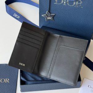 CD Diamond Saddle Passport Black Cowhide