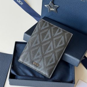 CD Diamond Saddle Passport Black Cowhide